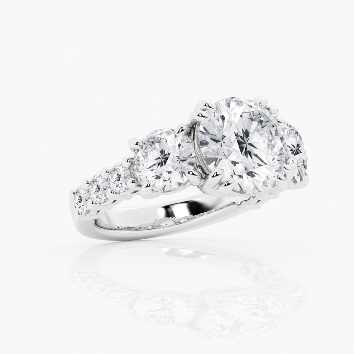 6 2/3 ctw Round Lab Grown Diamond Three-Stone Engagement Ring